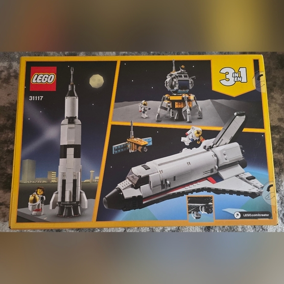 LEGO 3-in-1 Space Shuttle Adventure Set - Black, White, Gray RETIRED SET - Picture 2 of 12